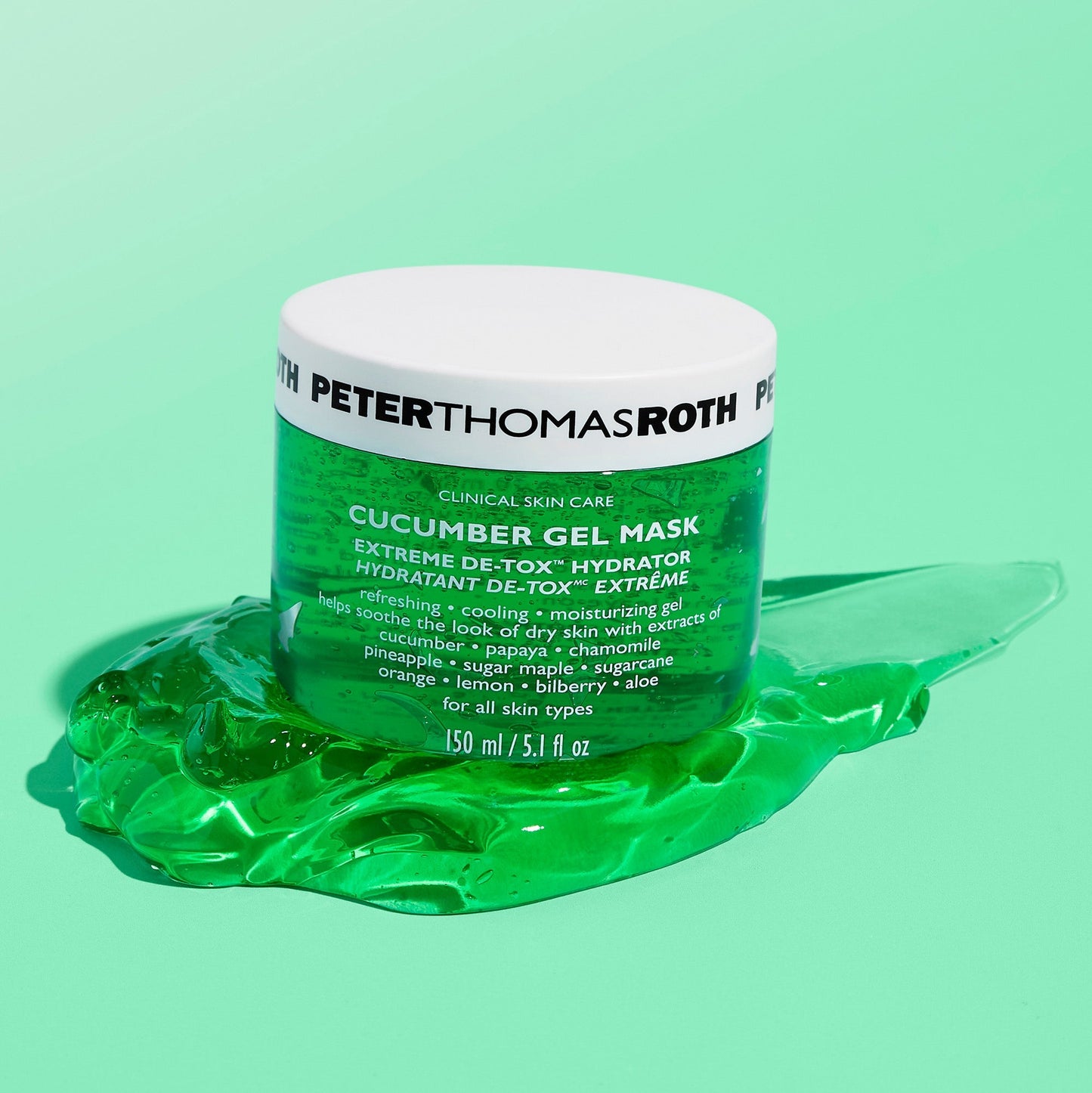 Cucumber Gel Mask Extreme De-Tox Hydrator | 150 ml / 5.1 fl oz